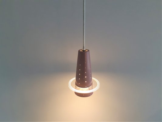 Pink Model 205 Conical Pendant Lamp from Evenblij, the Netherlands, 1960s-NV-1065541