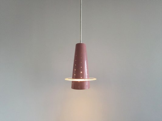 Pink Model 205 Conical Pendant Lamp from Evenblij, the Netherlands, 1960s-NV-1065541