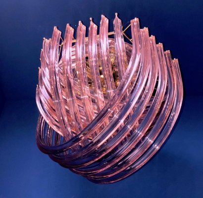 Pink Murano Curvati Ceiling Light or Flush Mount, 1990s-MBH-1032699