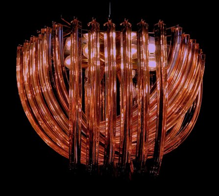 Pink Murano Curvati Ceiling Light or Flushmount, 1990, Set of 2-MBH-1032657