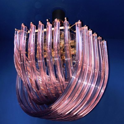 Pink Murano Curvati Ceiling Light or Flushmount, 1990, Set of 2-MBH-1032657