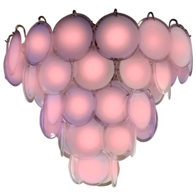 Pink Murano Glass Disc Chandelier, Italy, 1970s-MBH-1032732