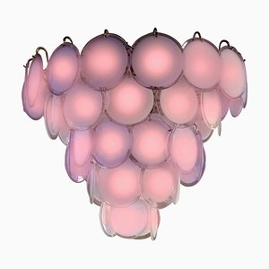 Pink Murano Glass Disc Chandelier, Italy, 1970s-MBH-1032480