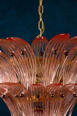 Pink Murano Glass Palmette Chandelier-MBH-1060750