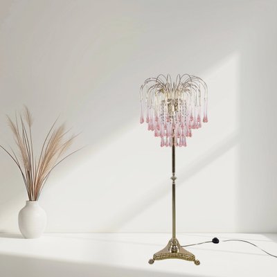 Pink Murano Teardrop Floor Lamp, 1970s-QUV-2041030