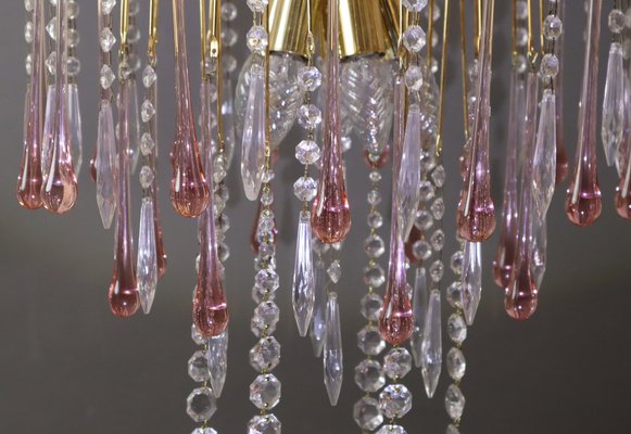 Pink Murano Waterfall Chandelier-ESB-1789759