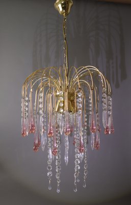 Pink Murano Waterfall Chandelier-ESB-1789759