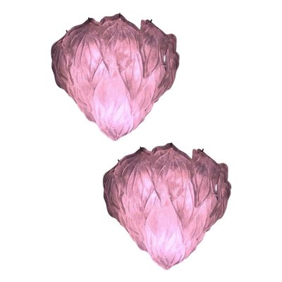 Pink Polar Murano Glass Chandeliers, Italy, 1970s, Set of 2-MBH-1031841