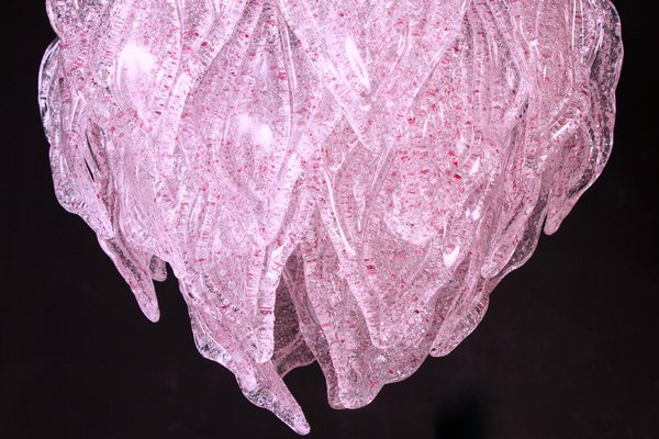 Pink Polar Murano Glass Chandeliers, Italy, 1970s, Set of 2-MBH-1031841