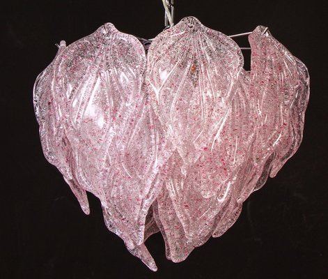 Pink Polar Murano Glass Chandeliers, Italy, 1970s, Set of 2-MBH-1031841