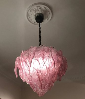 Pink Polar Murano Glass Chandeliers, Italy, 1970s, Set of 2-MBH-1031841