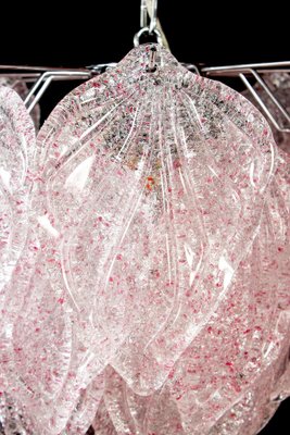 Pink Polar Murano Glass Chandeliers, Italy, 1970s, Set of 2-MBH-1031841