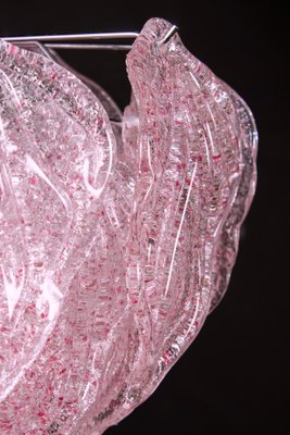 Pink Polar Murano Glass Chandeliers, Italy, 1970s, Set of 2-MBH-1031841