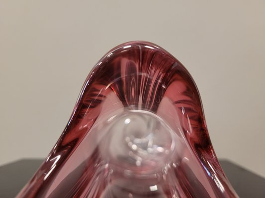 Pink René Delvenne Vase from Val Saint Lambert, 1960-NUC-1746179