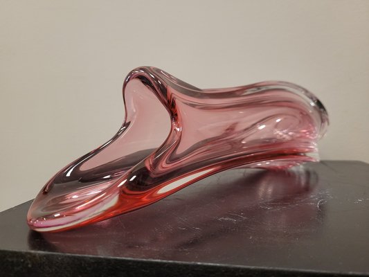 Pink René Delvenne Vase from Val Saint Lambert, 1960-NUC-1746179