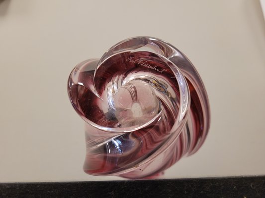 Pink René Delvenne Vase from Val Saint Lambert, 1960-NUC-1746179