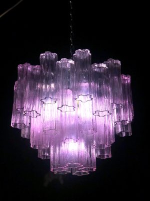 Pink Tronchi Murano Glass Chandelier by Toni Zuccheri for Venini, 1970s-MBH-1032365