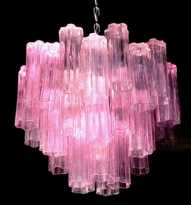 Pink Tronchi Murano Glass Chandelier by Toni Zuccheri for Venini, 1970s-MBH-1032365