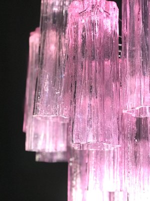 Pink Tronchi Murano Glass Chandelier by Toni Zuccheri for Venini, 1970s-MBH-1032365