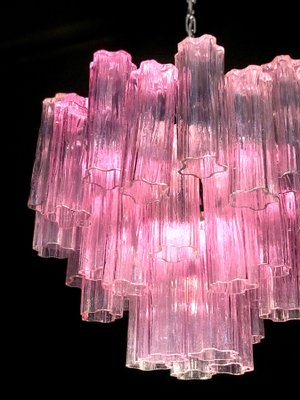 Pink Tronchi Murano Glass Chandelier by Toni Zuccheri for Venini, 1970s-MBH-1032365