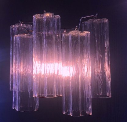 Pink Tronchi Murano Glass Chandelier by Toni Zuccheri for Venini, 1970s-MBH-1032365