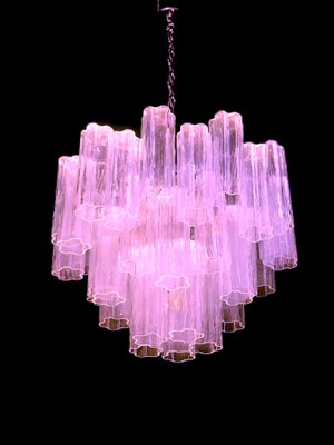 Pink Tronchi Murano Glass Chandelier by Toni Zuccheri for Venini, 1970s-MBH-1032365