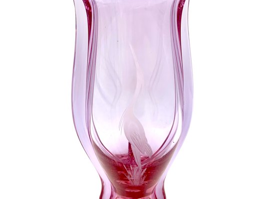 Pink Vase by M. Klinger Zelezny Brod, Czechoslovakia, 1960s-BXB-1291692