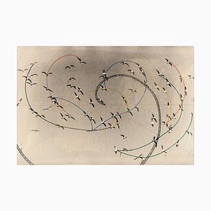 Pino Settanni, Flight of Swallows, 2000s, Original Mixed Media-ZCI-792527