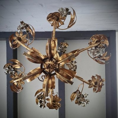 Pioggia d'Oro 6-Arm Chandelier by Hans Kogl, 1960s-URP-1779970