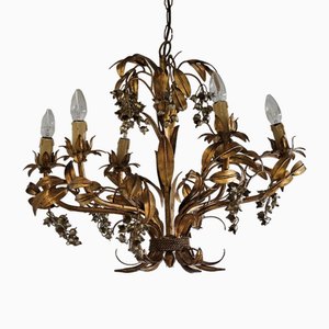 Pioggia d'Oro 6-Arm Chandelier by Hans Kogl, 1960s-URP-1779970