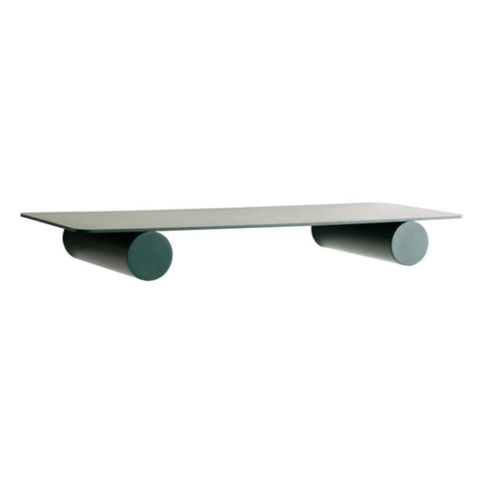 Pipeline Duo wall shelf by Raawii #moss green #