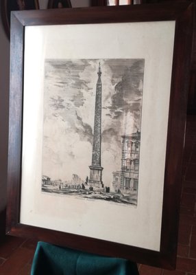 Piranesi, Views of Rome: Egyptian Obelisk, Etching, Framed-VDX-1180701