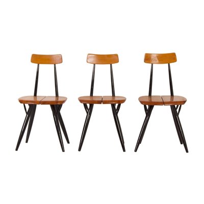 Pirkka Chairs by llmari Tapiovaara for Laukaan Puu, Finland, 1955, Set of 3-ZT-1431391