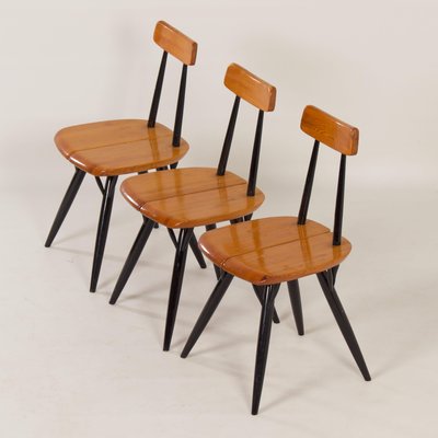 Pirkka Chairs by llmari Tapiovaara for Laukaan Puu, Finland, 1955, Set of 3-ZT-1431391