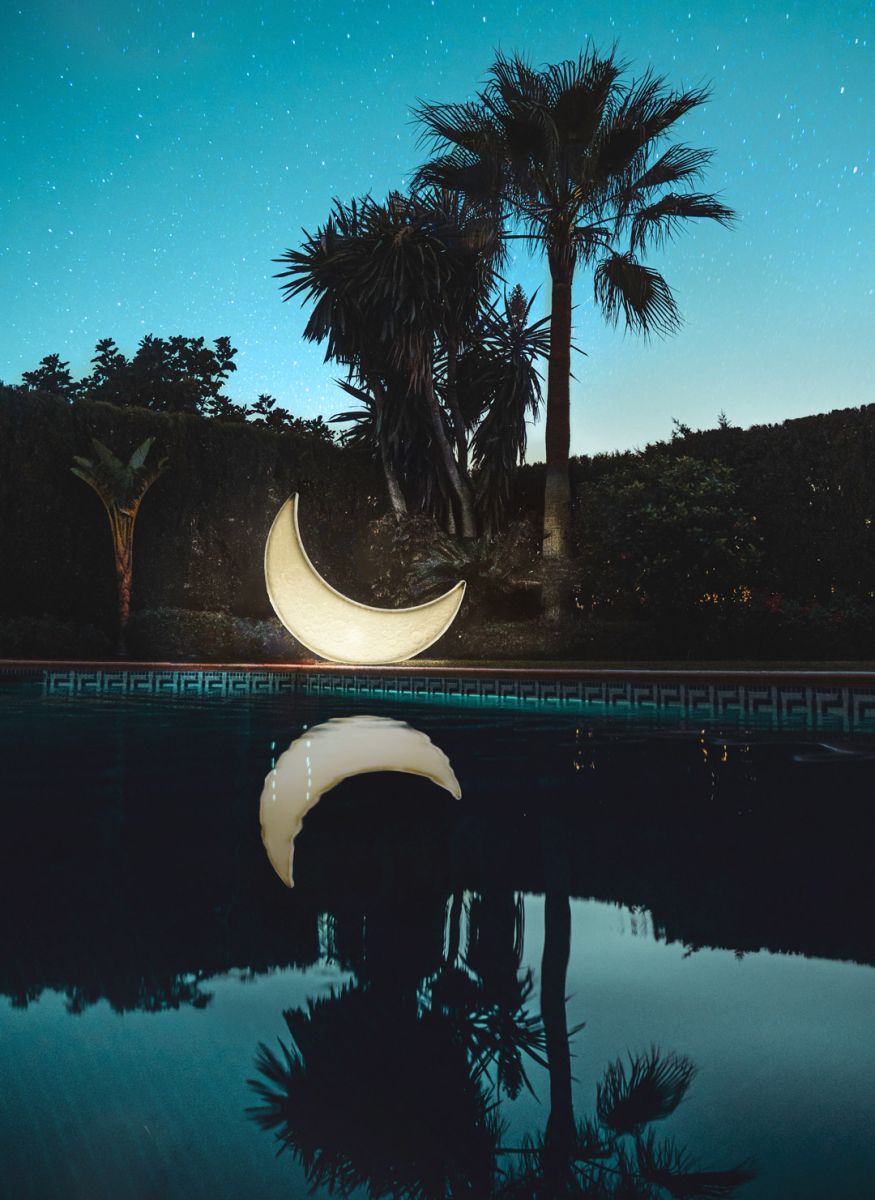 OUTDOOR AND INDOOR SEAT/LAMP My Moon Lamp by Seletti