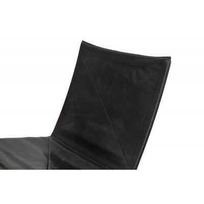 Pk-22 Lounge Chair in Patinated Black Leather by Poul Kjærholm, 1980s-MTD-1807559