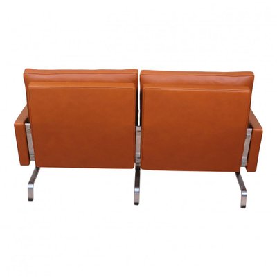 PK-31/2 Sofa in Cognac Aniline Leather by Poul Kjærholm for E. Kold Christensen-MTD-1400826