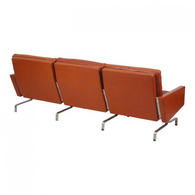 Pk-31/3 in Patinated Cognac Leather by Poul Kjærholm for Kold Christensen, 1970s-MTD-1400828