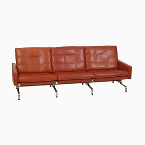 Pk-31/3 in Patinated Cognac Leather by Poul Kjærholm for Kold Christensen, 1970s-MTD-1400828