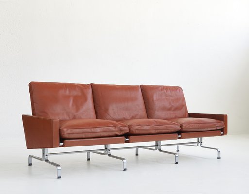 PK 31-3 Leather Sofa by Poul Kjærholm for E. Kold Christensen, 1960-TJQ-1734361