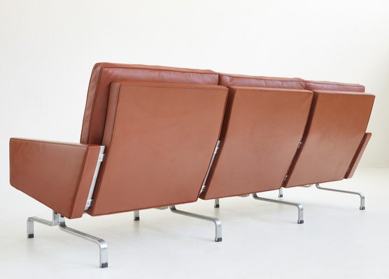 PK 31-3 Leather Sofa by Poul Kjærholm for E. Kold Christensen, 1960-TJQ-1734361