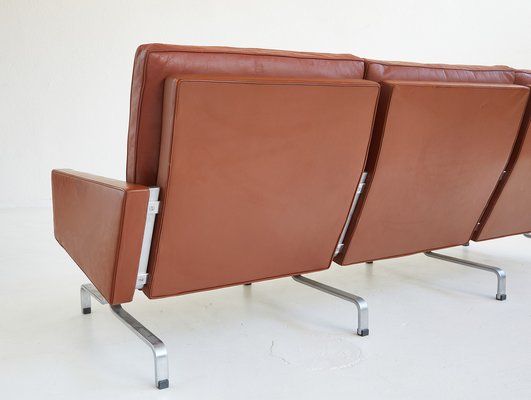 PK 31-3 Leather Sofa by Poul Kjærholm for E. Kold Christensen, 1960-TJQ-1734361