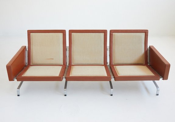 PK 31-3 Leather Sofa by Poul Kjærholm for E. Kold Christensen, 1960-TJQ-1734361