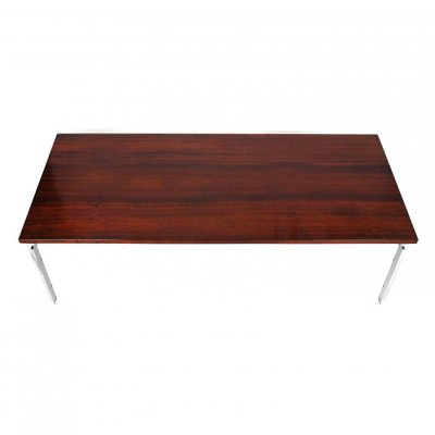 PK-57 Rectangular Coffee Table in Mahogany and Steel by Poul Kjærholm for E. Kold Christensen, 1920s-MTD-1400249