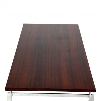 PK-57 Rectangular Coffee Table in Mahogany and Steel by Poul Kjærholm for E. Kold Christensen, 1920s-MTD-1400249