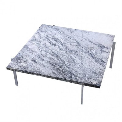 PK-61 Coffee Table with Porsgrunn Marble by Poul Kjærholm for E. Kold Christensen-MTD-1400247