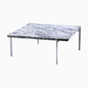 PK-61 Coffee Table with Porsgrunn Marble by Poul Kjærholm for E. Kold Christensen-MTD-1400247