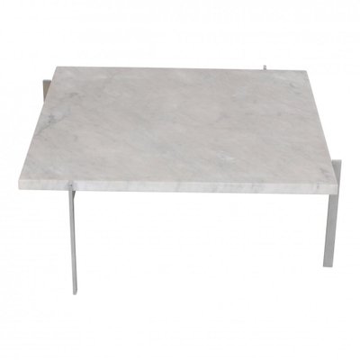 PK-61 Table in White Marble by Poul Kjærholm, 1980s-MTD-1400246