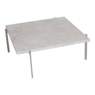 PK-61 Table in White Marble by Poul Kjærholm, 1980s-MTD-1400246