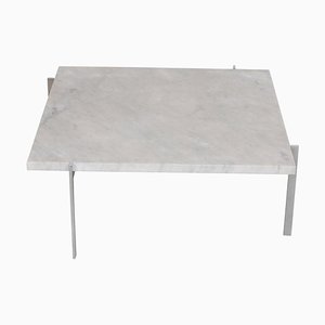 PK-61 Table in White Marble by Poul Kjærholm, 1980s-MTD-1400246